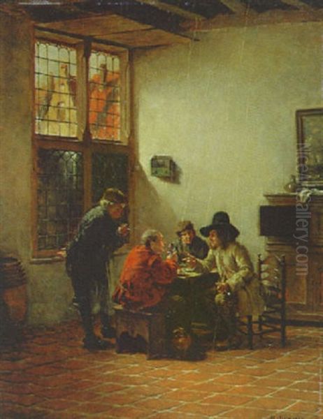 Hollandische Kaufherren In Der Stube Beim Rauchen, Zechen Und Disputieren - view 1