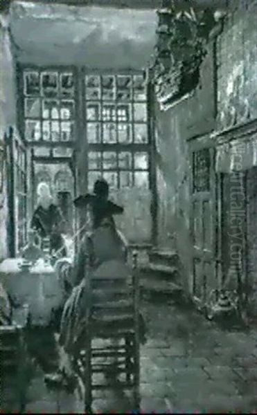 Hollandisches Kucheninterieur Mit Einem Raucher In Gewandungdes 17 - view 1