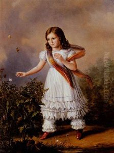 Fillette Au Papillon by Gustav de Galard