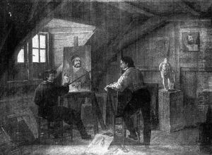 Portrait De L'artiste Dans Son Atelier by Gustav de Galard