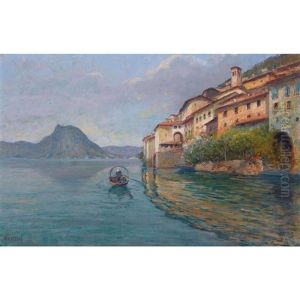 Gandria Am Lago Di Lugano by Gioacchino Galbusera