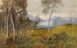 Zwei Voralpine Landschaften (2 Works) by Gioacchino Galbusera