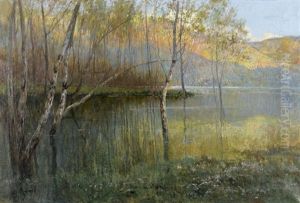 Uferlandschaft Im Morgenlicht Uferlandschaft Im Morgenlicht