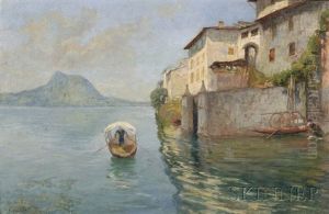 Italian Coastal View With Oasman by Gioacchino Galbusera