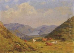 Kuhe Auf Einer Alp Mit Blick Auf Den Luganersee by Gioacchino Galbusera