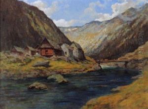 Tessiner Dorf An Einem Fluss