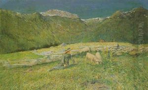 An Alpine Landscape by Gioacchino Galbusera