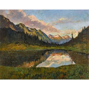 Tessiner Bergsee Im Abendlicht by Gioachimo Galbusera