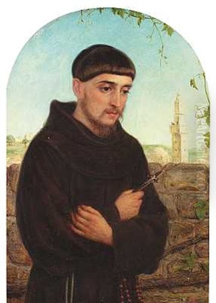 Bedende Franciskanermunk - view 1