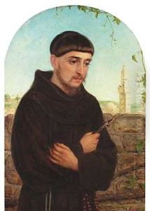 Bedende Franciskanermunk