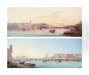Marsamxett Harbour, Valletta; And Valletta From Senglea Point