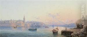 The Grand Harbour, Valetta, At Dusk