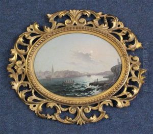 Valetta Harbor By Day And Night (pair) by Luigi Maria Galea