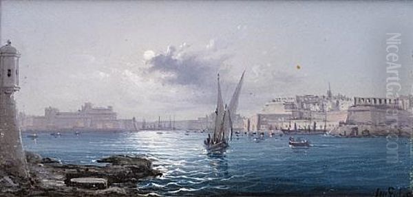 The Grand Harbor, Valetta (+ The Grand Harbour By Moonlight, Smllr; Pair) - view 1