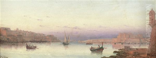 The Harbour Of Valetta From Ricasoli Point - view 1