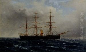 H.m.s. Calypso In The Mediterranean by Luigi Maria Galea