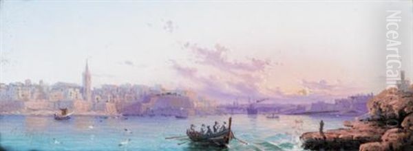 View Of The Grand Harbour At Valetta, Malta (+ Another; Pair) - view 1