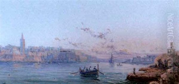 Grand Harbour, Valetta: By Daylight (+ Grand Harbour, Valetta: At Dusk; 2 Works In 1 Frame) - view 1
