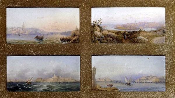 View Of Valletta, Malta (+ 3 Others; 4 Works Mntd Together) - view 1
