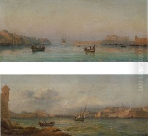 Shipping In Calm Waters In The Grand Harbour, Valetta, Malta