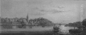 The Grand Harbour At Dusk, Valletta, Malta by Luigi Maria Galea