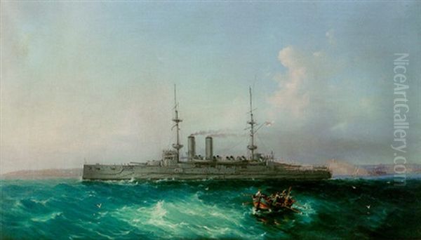 H.m.s. "implacable" Off Valletta Harbour - view 1
