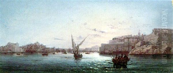 Moonlight In The Grand Harbour, Valletta - view 1
