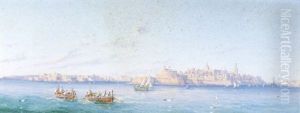 Valletta From The Sea by Luigi Maria Galea