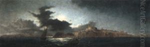 A View Of Valetti Harbour by Luigi Maria Galea