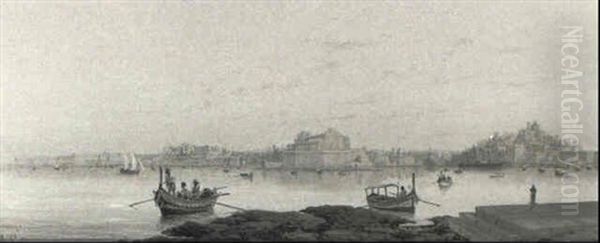 Valetta Harbour, Malta, At Sunrise And Sunset - view 1