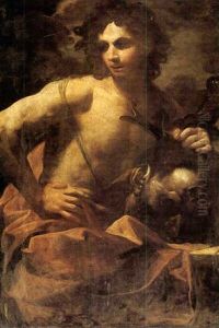 David With The Head Of Goliath by Sebastiano Galeotti