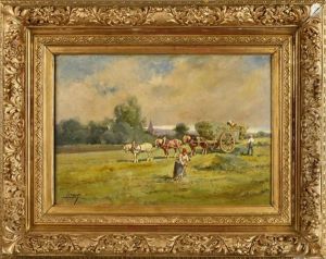 La Moisson by Eugene Galien-Laloue