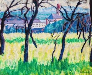 View To Nagybanya (burnt Trees In Nagybanya) by Sandor Galimberti