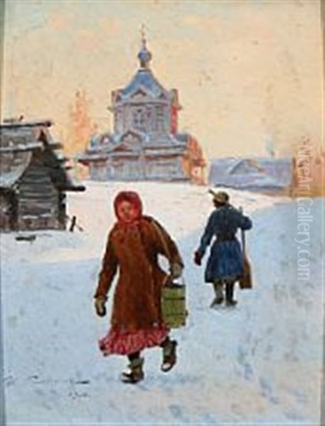 Evening Sun In A Russian Village - view 1