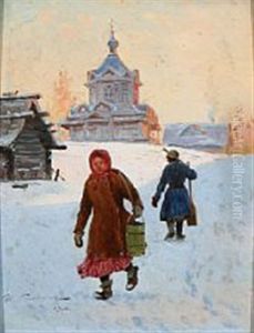 Evening Sun In A Russian Village by Ilia Galkin