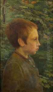 Young Boy In The Woods by Ilia Galkin
