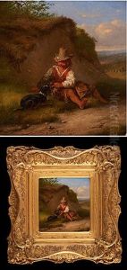 L"enfant Et Son Chien Sur Fond De Paysage