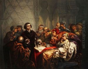 Christophe Colomb Presente Ses Projets A La Cour De Ferdinand D'aragon Et Isabelle De Castille