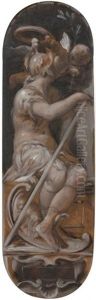 Mars Et Venus, Grisaille, Esquisse by Pierre-Victor Galland