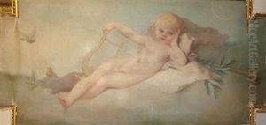 Amour A La Lyre by Pierre-Victor Galland