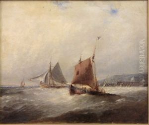 Fishing Boats Off Calais by Paul Charles Emmanuel Gallard-Lepinay