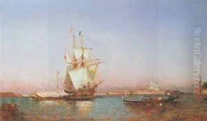 Voilier A L'entree Du Grand Canal A Venise
