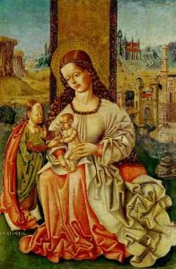 Die Mystische Vermahlung Der Hl. Katharina by Fernando Gallego
