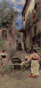 The Gossips by Jose Gallegos Y Arnosa