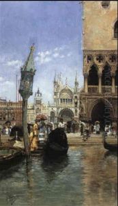 The Piazza San Marco, Venice by Jose Gallegos Y Arnosa