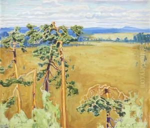 A Wild Marshland Beyond The North Wind / Odekarr Bortom Nordanvind by Akseli Valdemar Gallen-Kallela
