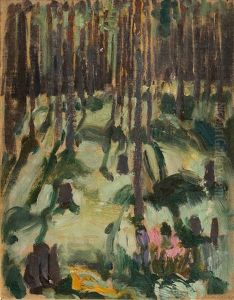 Sunbeams In The Forest by Akseli Valdemar Gallen-Kallela