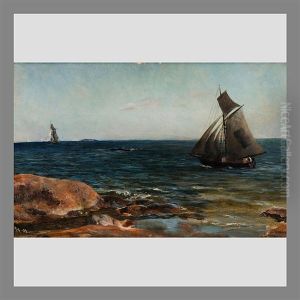 Sailing By The Shore by Akseli Valdemar Gallen-Kallela