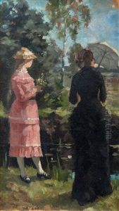 Two Girls by Akseli Valdemar Gallen-Kallela