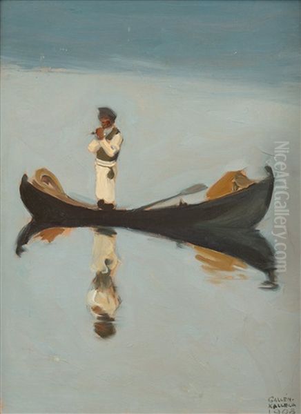 Muikkuja Vartoomassa - Man Fishing - view 1